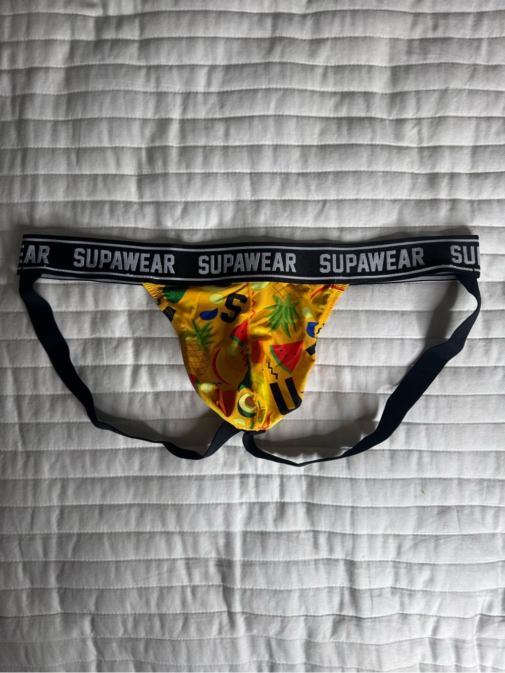SUPAWEAR Men's Yellow Tropical Fruit Jockstrap